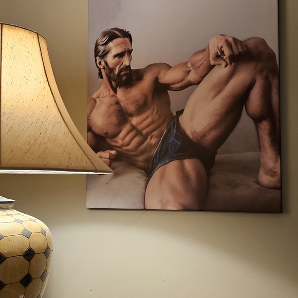 Legs Wide Open Gay Interest Male Art Canvas Print Wall Art 24 x 36 Michel Lackfi - Picture 6 of 6